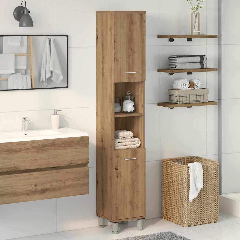vidaXL Armoire de salle de bain chêne artisanal 30x30x179 cm