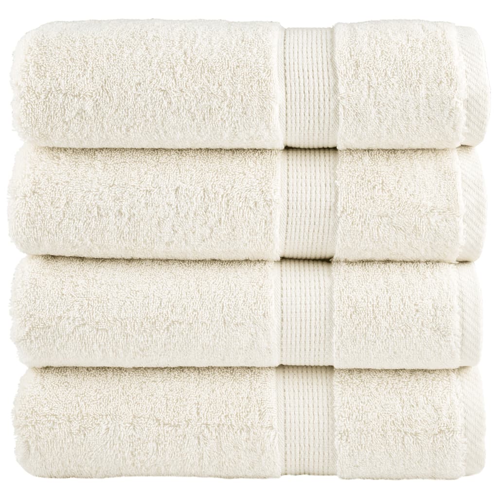 vidaXL Serviettes de bain de qualité supérieure SOLUND 4 pcs 600g/m²