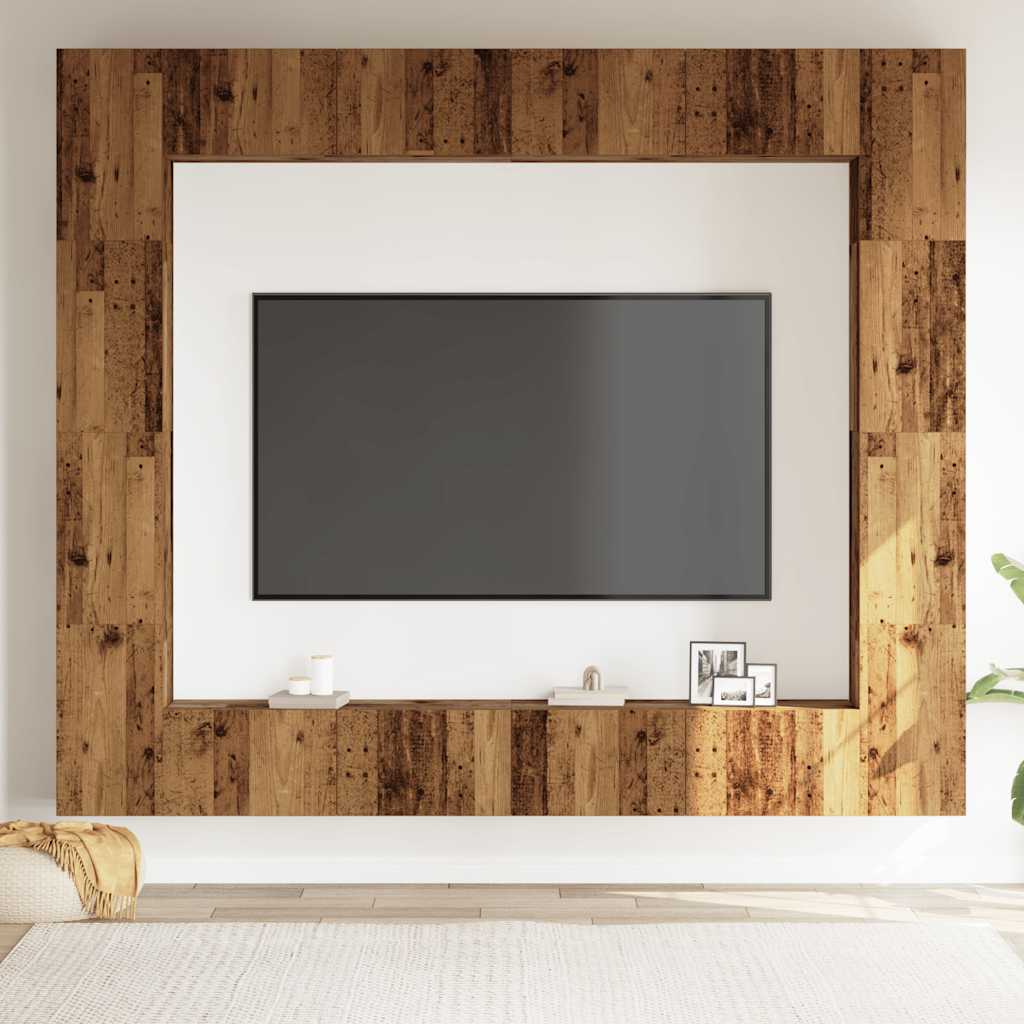 vidaXL Ensemble de meuble TV mural 8 pcs vieux bois bois d'ingénierie - Image 3