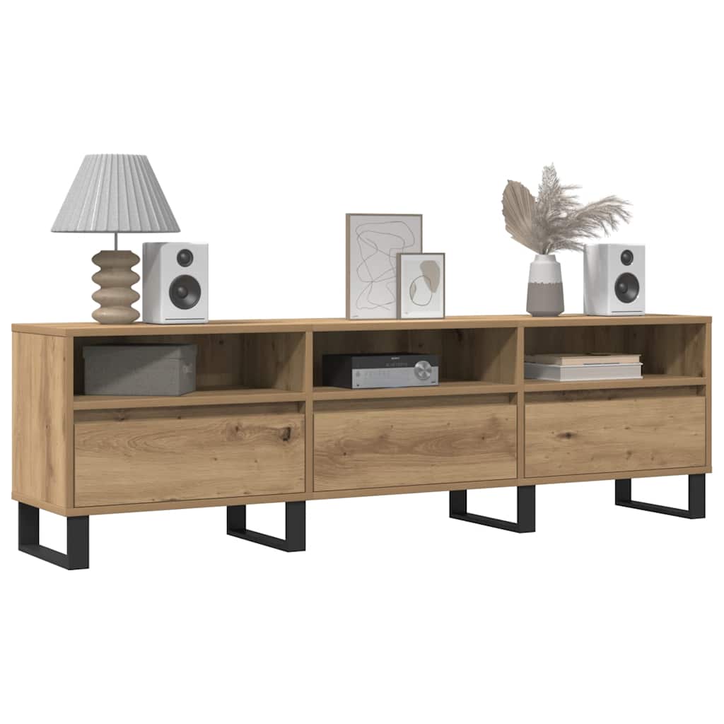 vidaXL Meuble TV chêne artisanal 150x30x44,5 cm bois d'ingénierie