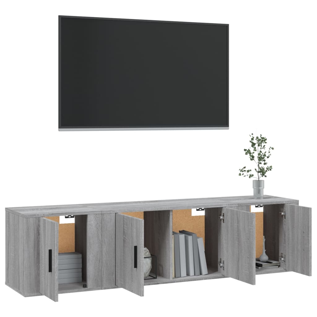 vidaXL Ensemble de meubles TV 3 pcs Sonoma gris Bois d'ingénierie - Image 3