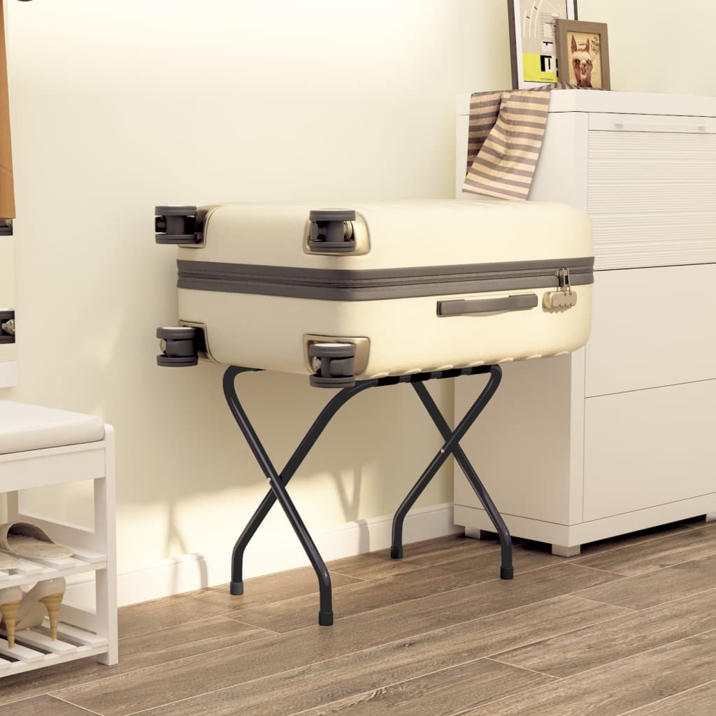 vidaXL Porte-bagages Noir 56x40x49 cm