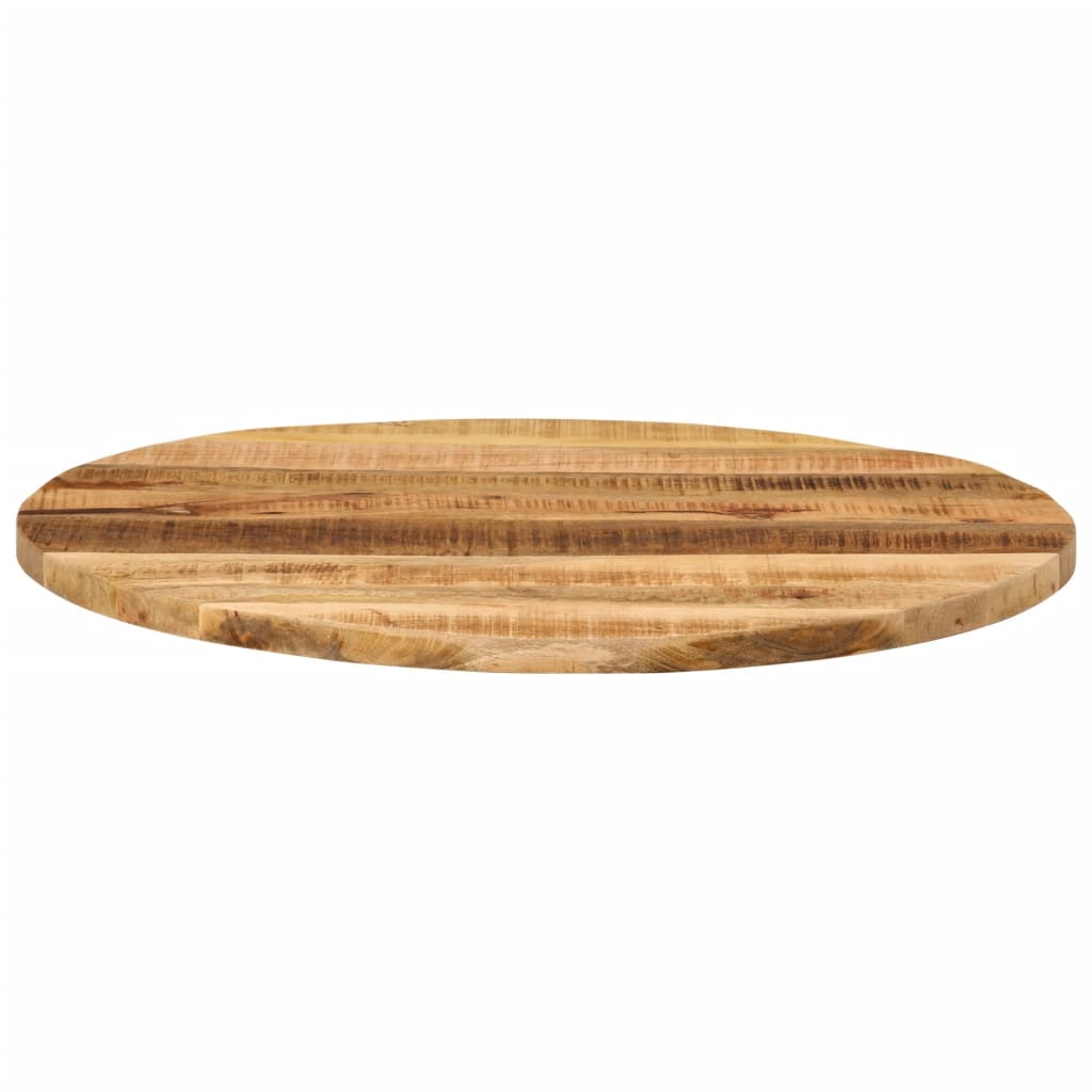 vidaXL Tablero de mesa redondo madera maciza mango rugosa Ø 70x3,8 cm - Image 3