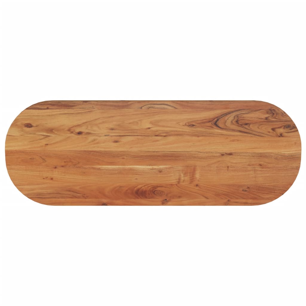 vidaXL Tablero de mesa ovalado madera maciza de acacia 110x40x2,5 cm