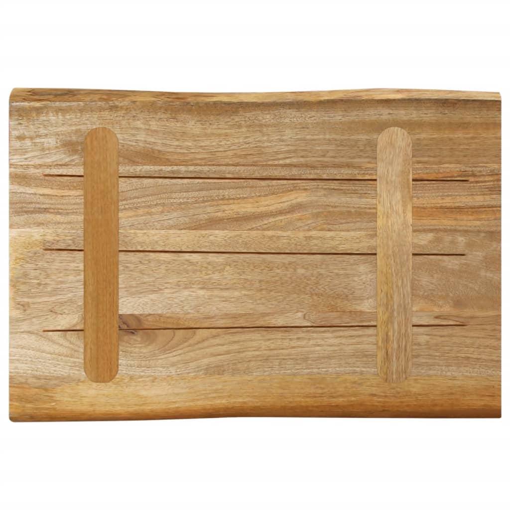 vidaXL Tablero de mesa borde natural madera maciza mango 50x40x3,8 cm - Image 5
