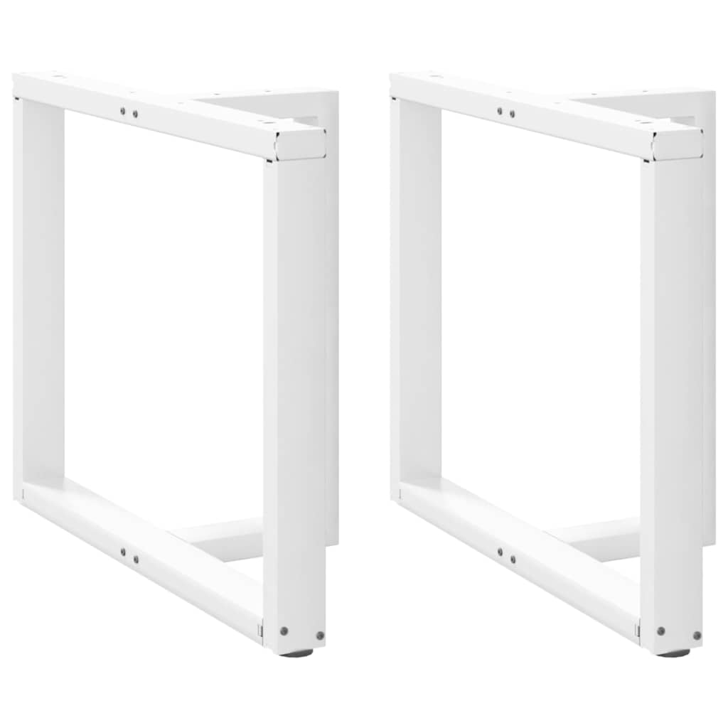 vidaXL Patas para mesa de comedor en forma de T (2 unidades), color blanco, 90 x 35 x (72-73) cm, acero