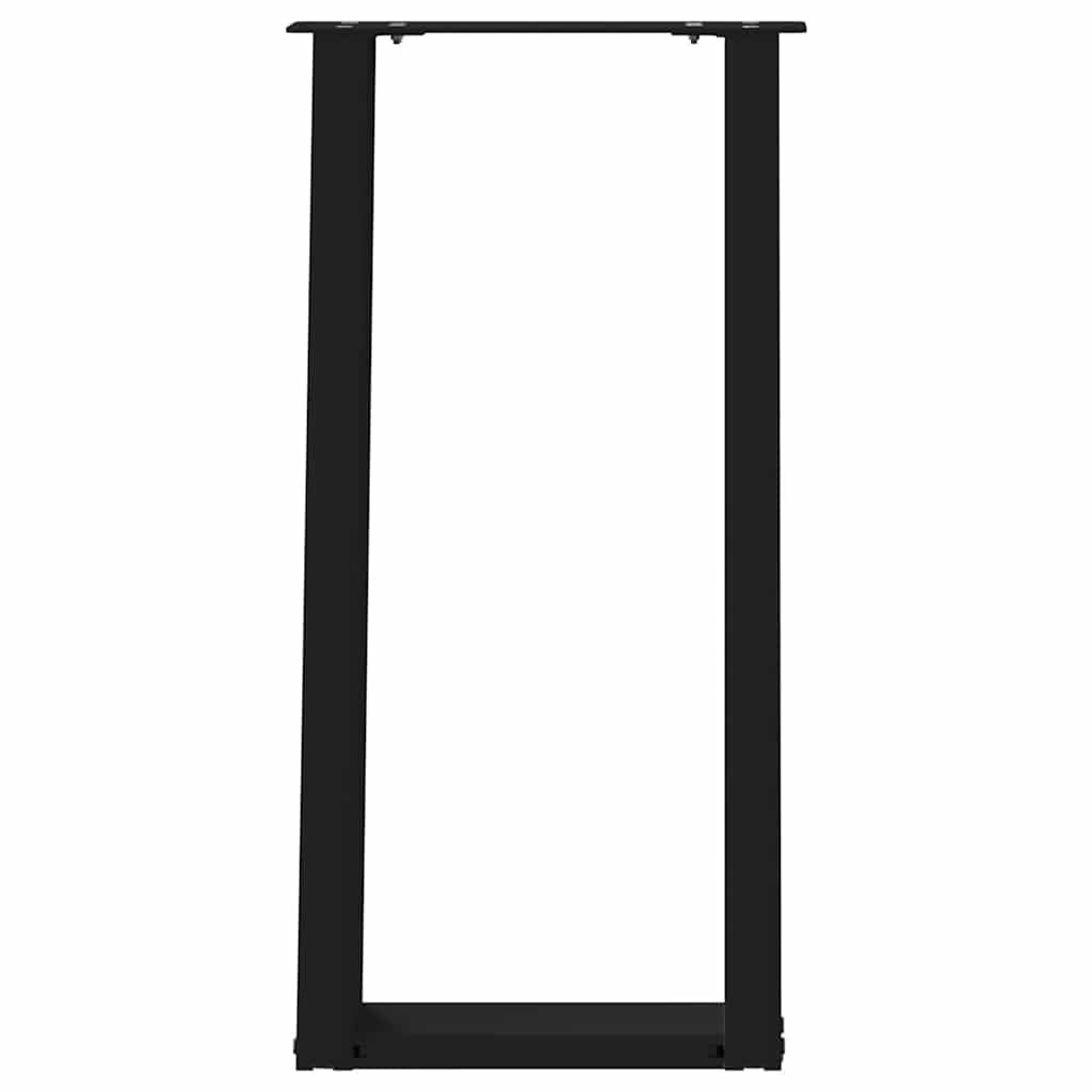 vidaXL Patas para consola en forma de U (2 unidades), color negro, 38 x 72-73 cm, acero - Image 5