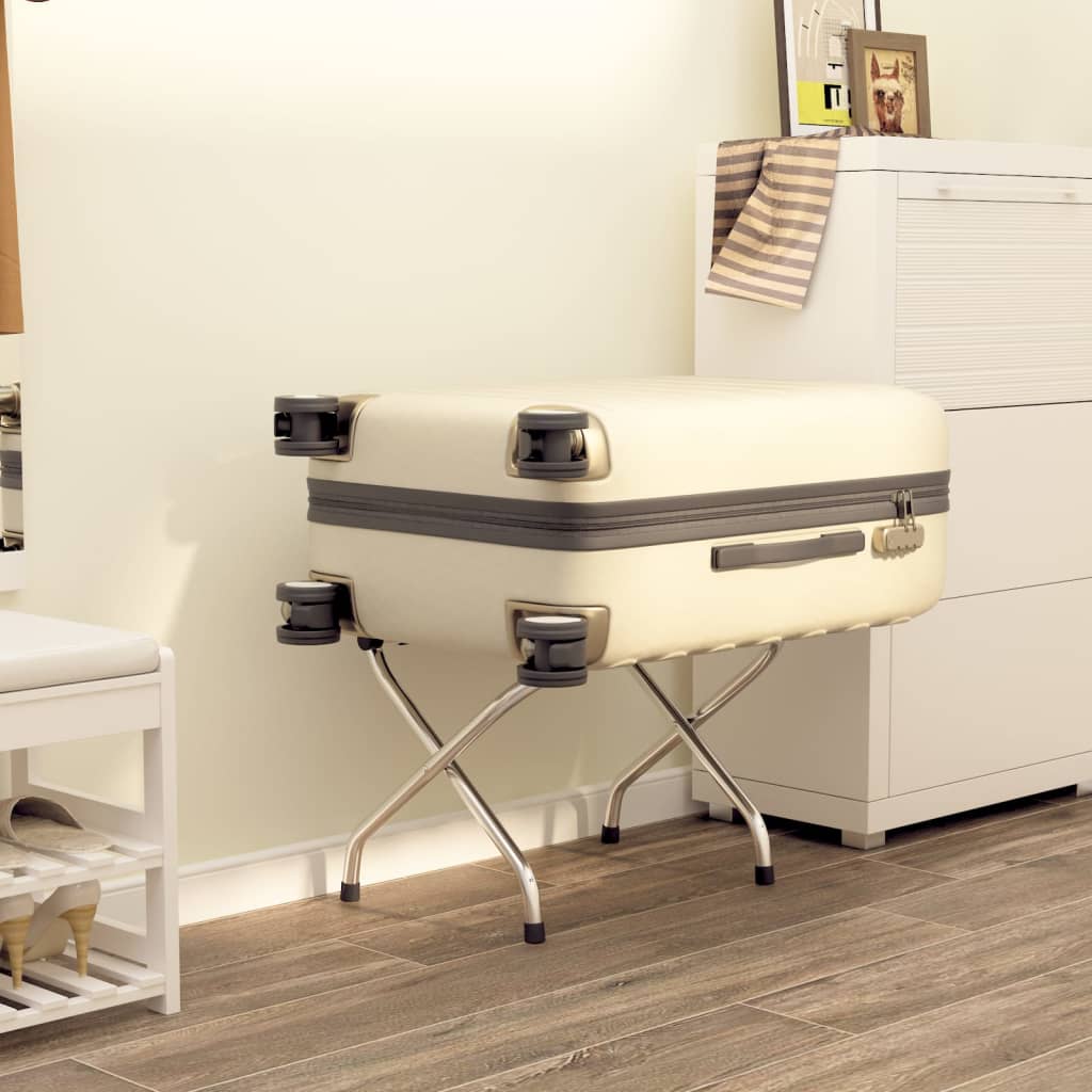 vidaXL Portaequipajes con respaldo plateado 56x39x52 cm