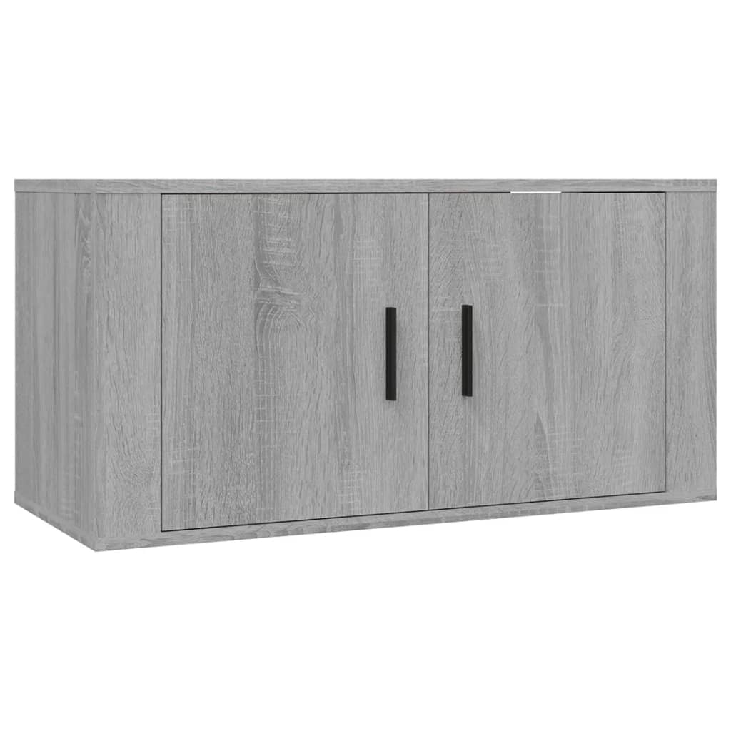 vidaXL Set de muebles para TV 2 pzas madera contrachapada gris Sonoma - Image 4