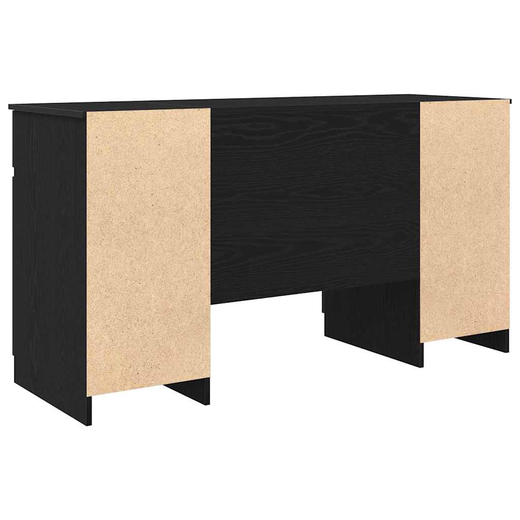 vidaXL Schreibtisch mit Regal Schwarz Eichen-Optik 140 x 49 x 76 cm - Image 6