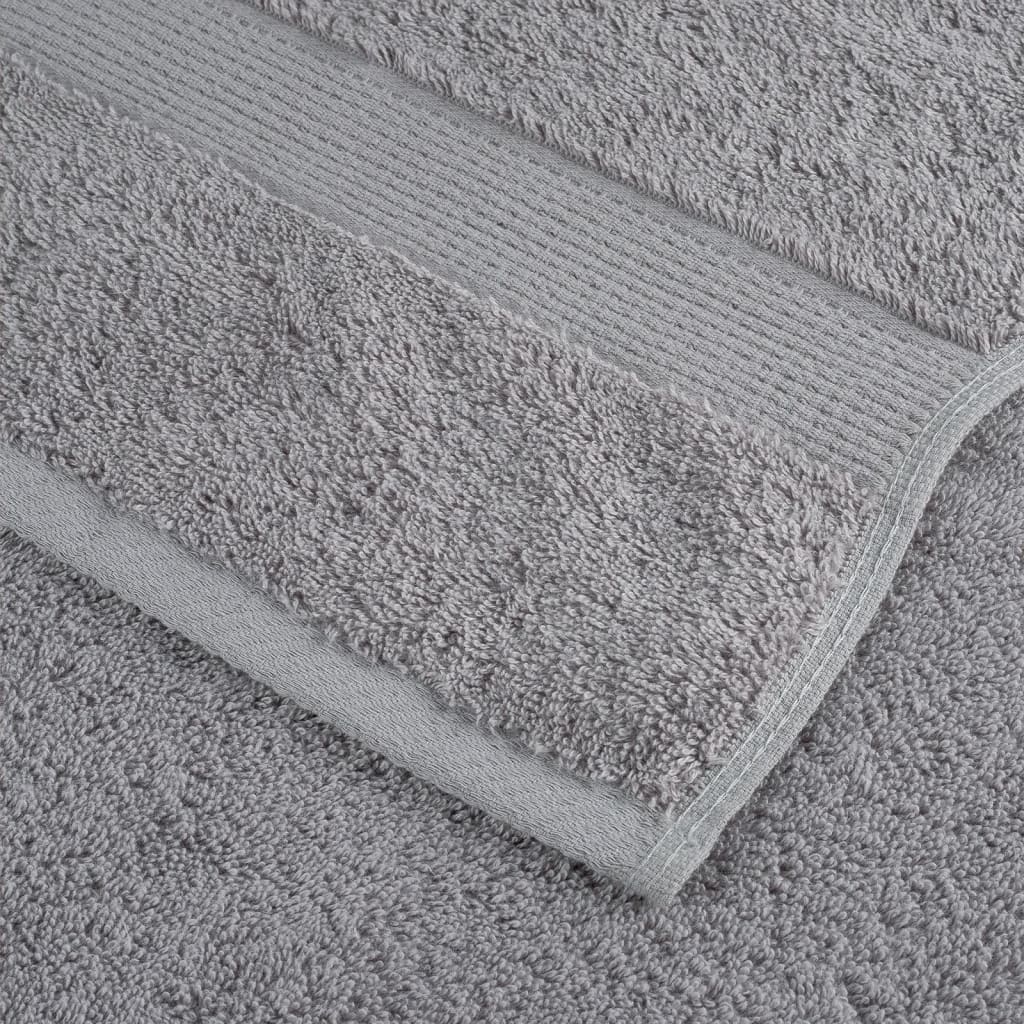 vidaXL Serviettes de bain de qualité supérieure SOLUND 4 pcs gris - Image 6