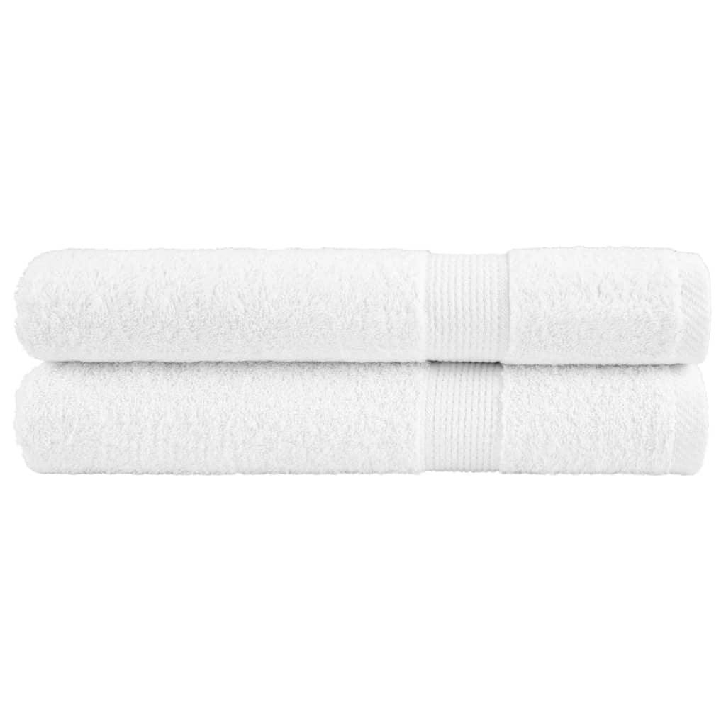vidaXL Serviettes de sauna de qualité supérieure SOLUND 2 pcs blanc
