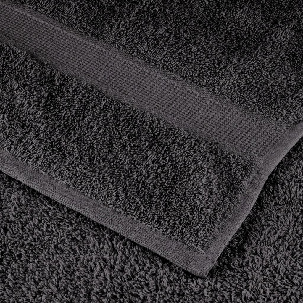 vidaXL Serviettes de douche de qualité sup. SOLUND 4 pcs anthracite - Image 6