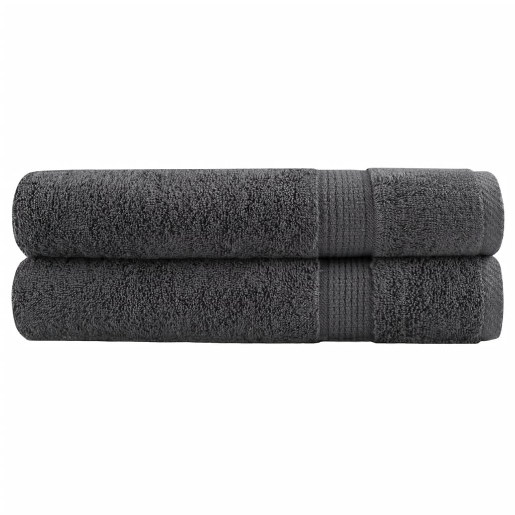 vidaXL Serviettes de qualité supérieure SOLUND 2 pcs anthracite
