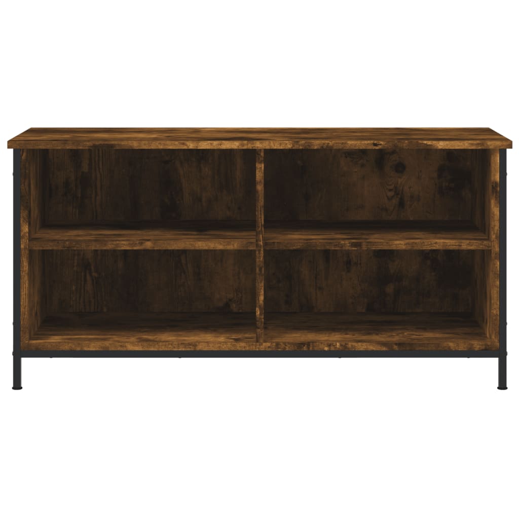 vidaXL Meuble TV Chêne fumé 100x40x50 cm Bois d'ingénierie - Image 4