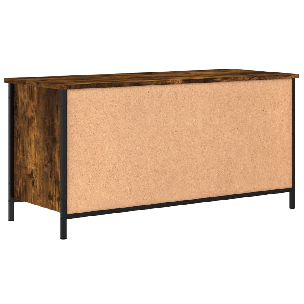 vidaXL Meuble TV Chêne fumé 100x40x50 cm Bois d'ingénierie - Image 6