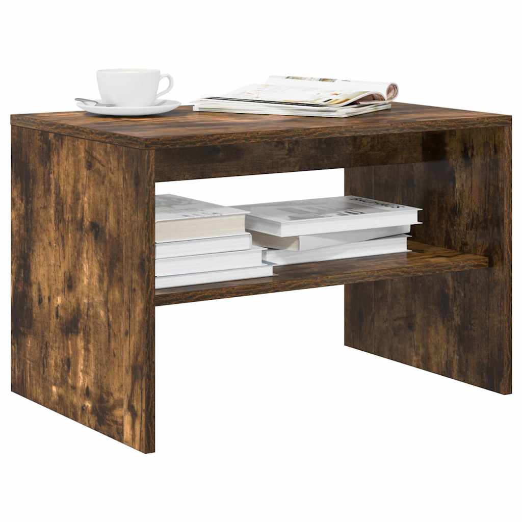 vidaXL Meuble TV chêne fumé 60x40x40 cm bois d'ingénierie