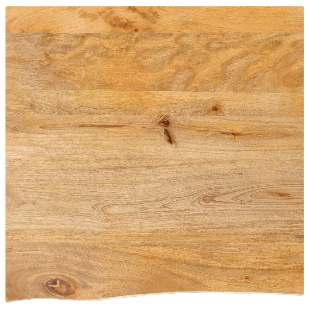 vidaXL Tablero de mesa borde natural madera maciza mango 60x60x2,5 cm