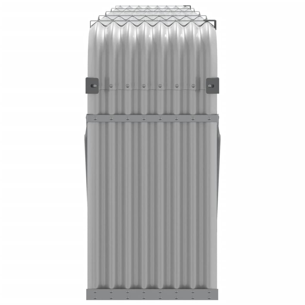 vidaXL Holzkorb Hellgrau 300 x 45 x 100 cm Verzinkter Stahl - Image 5