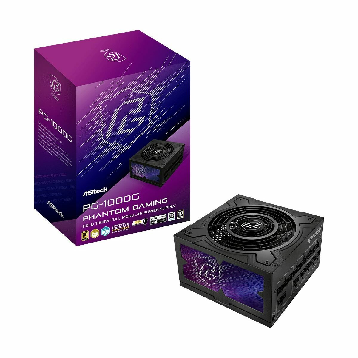 Fonte di Alimentazione ASRock 90-UXP100-GFEAAB 1000 W 80 Plus Gold