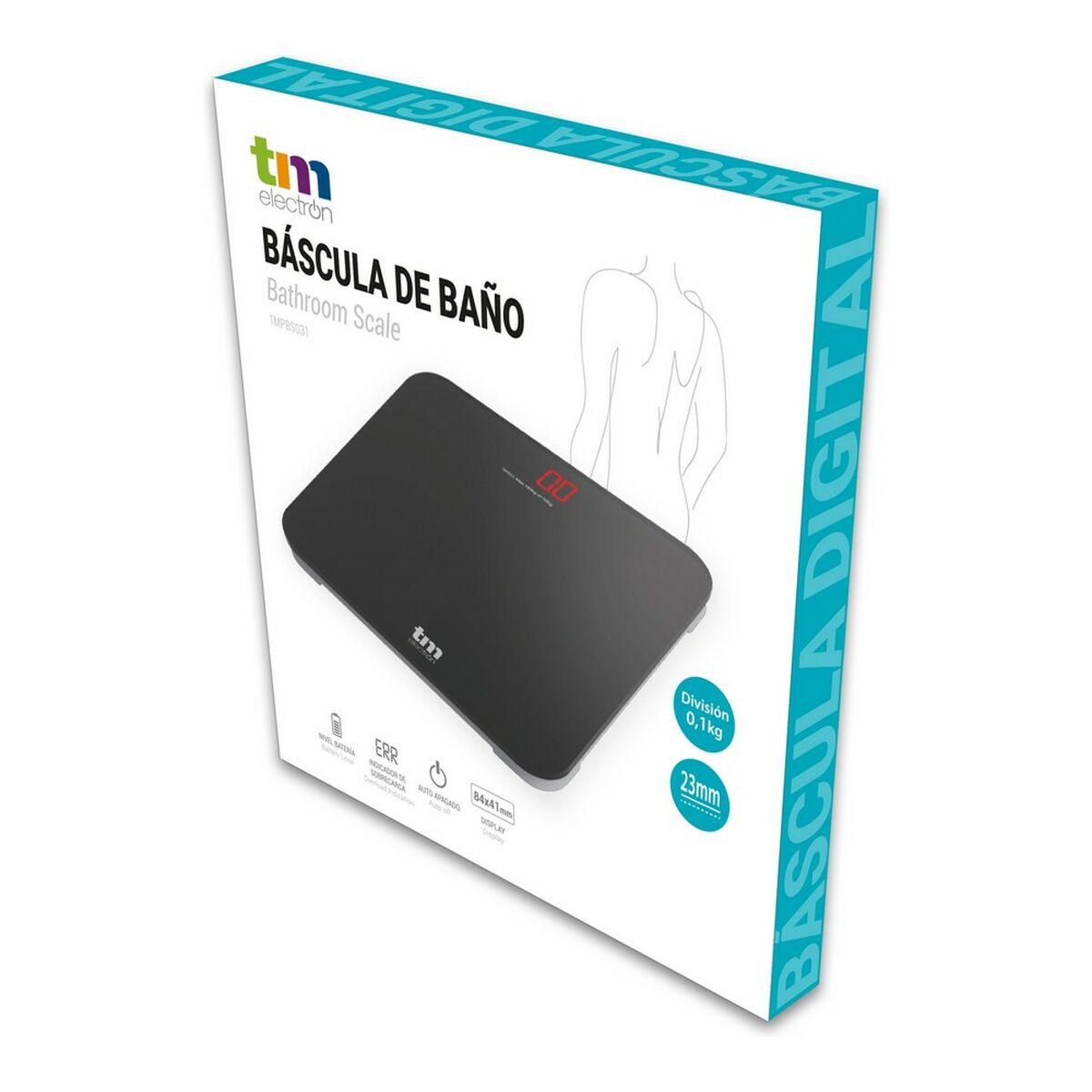 Bilancia Digitale da Bagno TM Electron Nero - Image 4