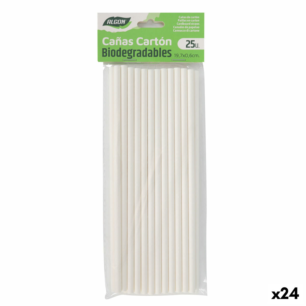 Cannuccia Riutilizzabile Algon 19,7 x 0,6 cm 25 Pezzi 24 Unità