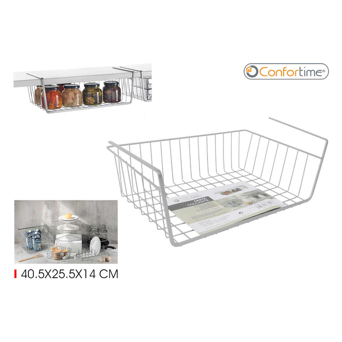 Cestino per Mobile della Cucina Confortime 40,5 x 25,5 x 14 cm (12 Unità) - Image 5