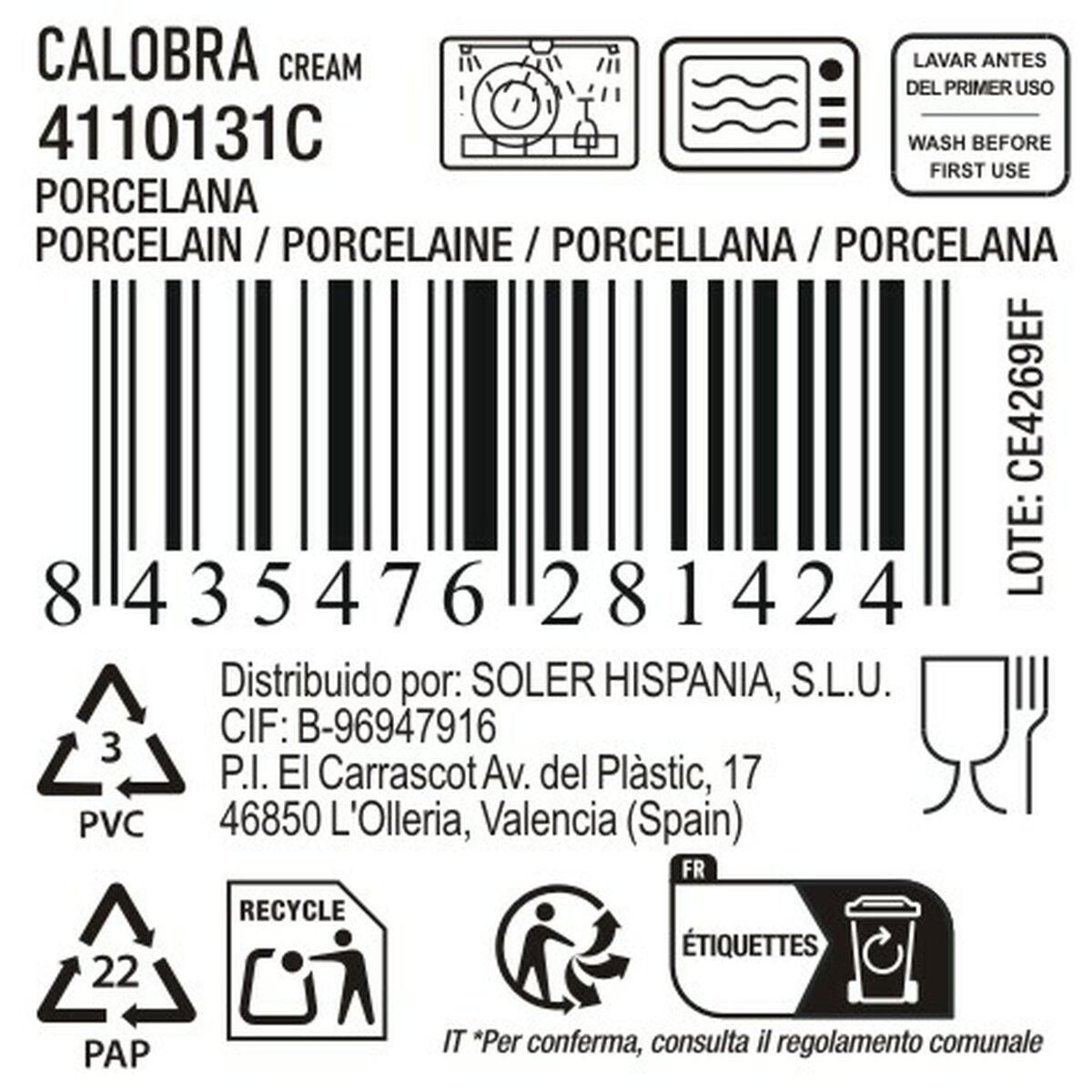 Tazza Mug La Mediterránea Calobra 220 ml (48 Unità) - Image 3