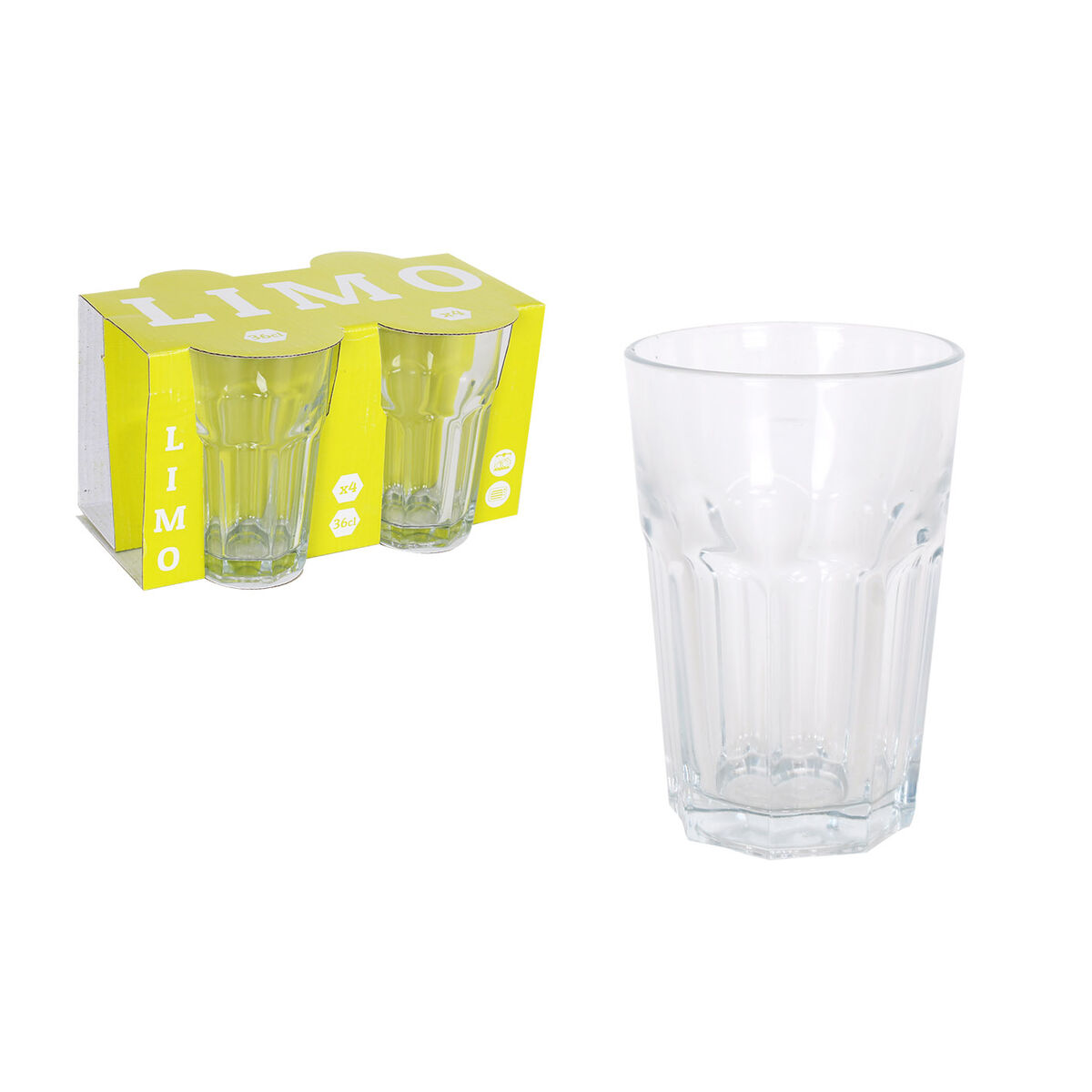 Set di Bicchieri La Mediterránea Limo 4 Pezzi (6 Unità) - Image 3