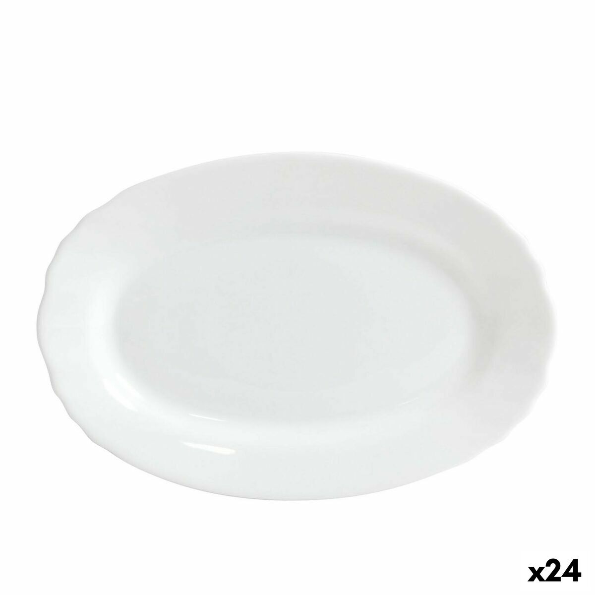 Teglia da Cucina Bormioli Ebro Vetro Ovale 23 x 15,5 x 2,1 cm (24 Unità)