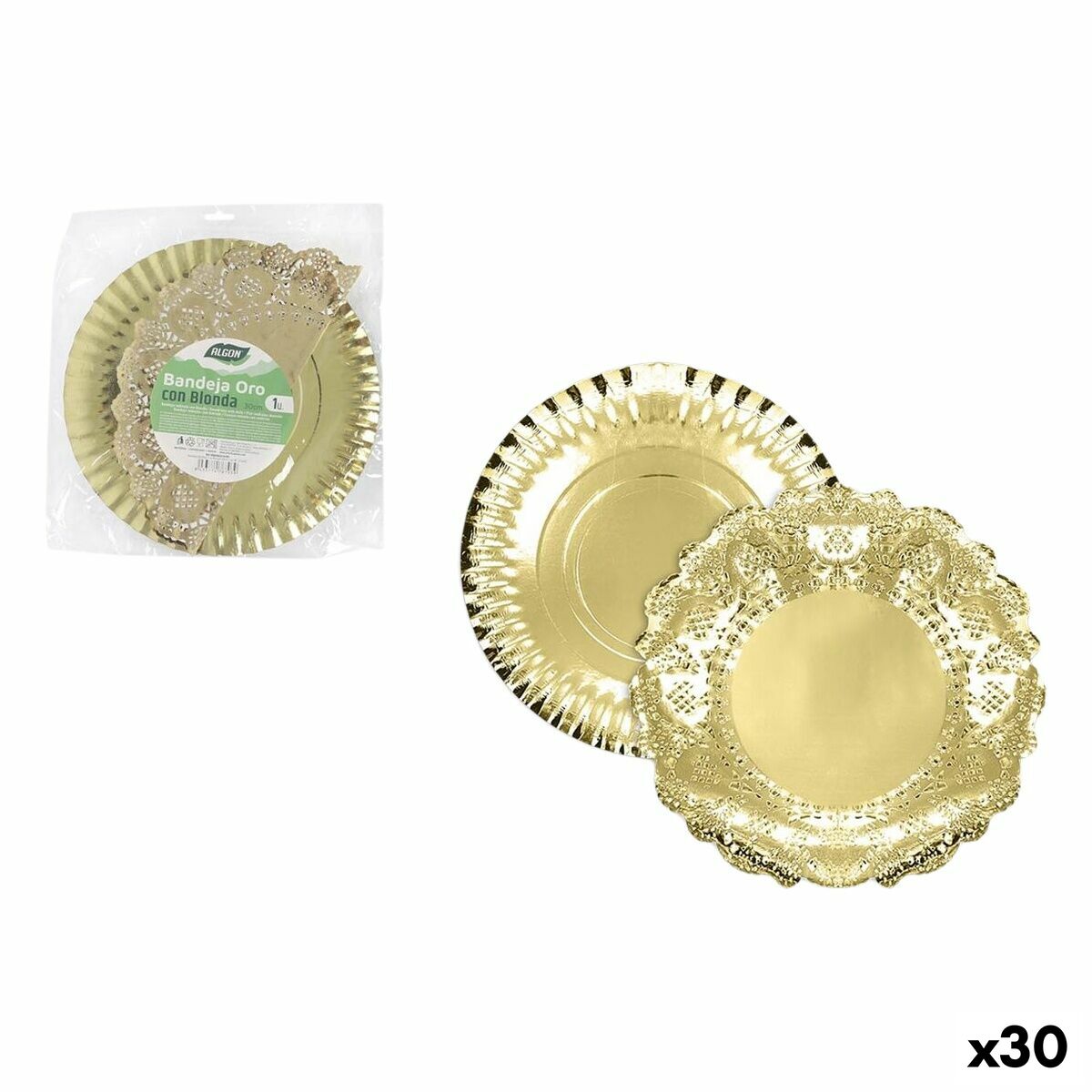 Vassoio per aperitivi Algon Rotondo 30 cm (30 Unità)