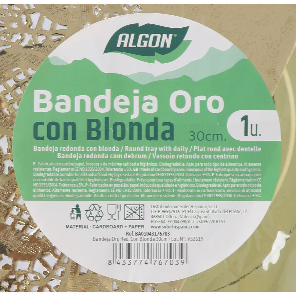 Vassoio per aperitivi Algon Rotondo 30 cm (30 Unità) - Image 3