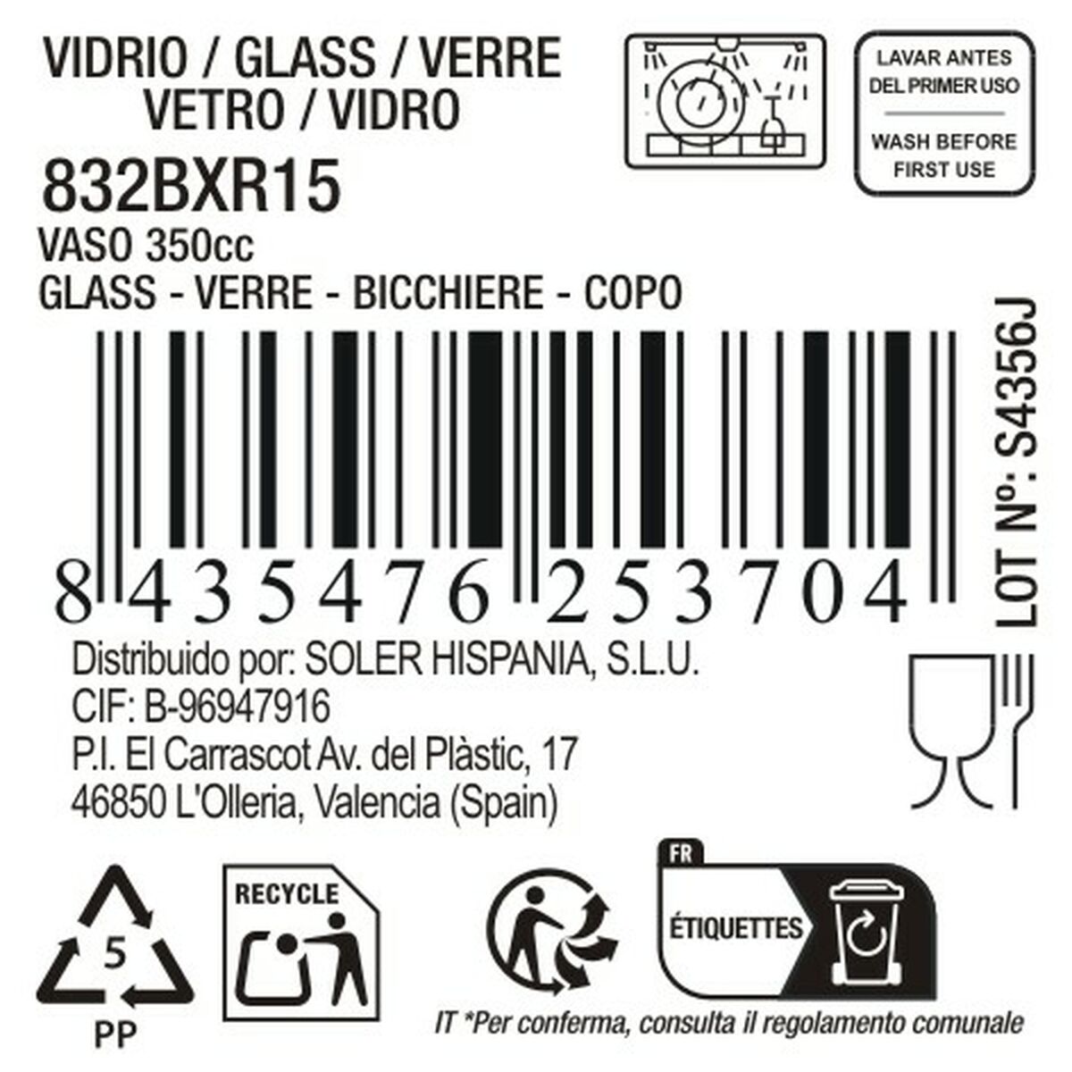 Bicchiere La Mediterránea Festo Brillanti 350 ml (36 Unità) - Image 3