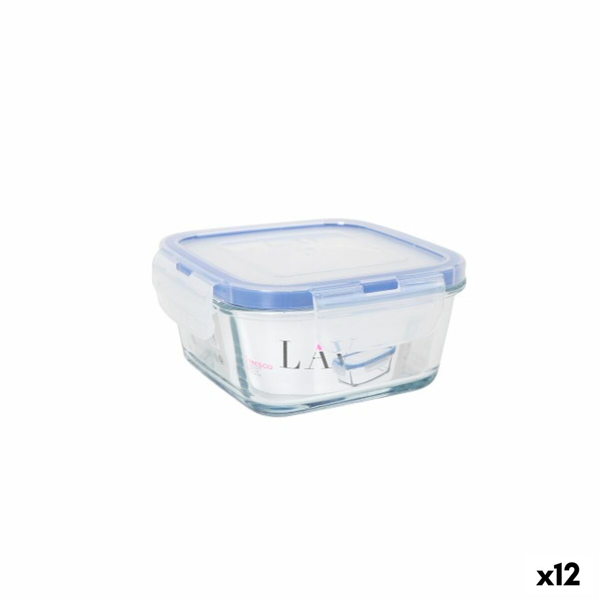 Porta pranzo Ermetico LAV Azzurro Trasparente 375 ml (12 Unità)