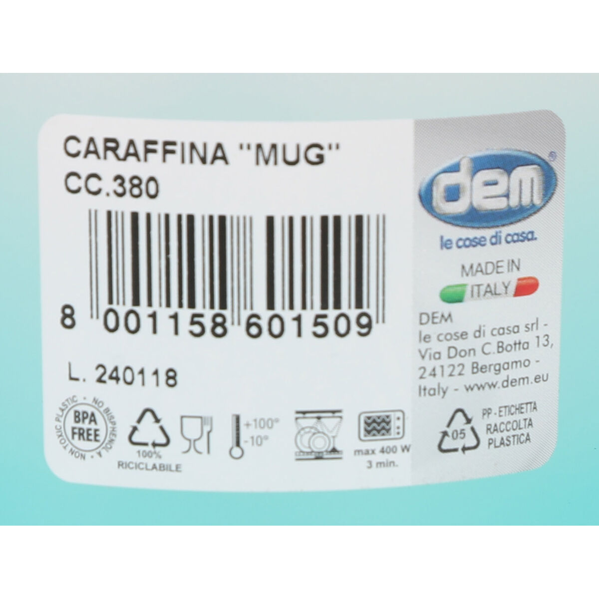 Tazza Mug Dem Cristalway (12 Unità) (380 ml) - Image 3