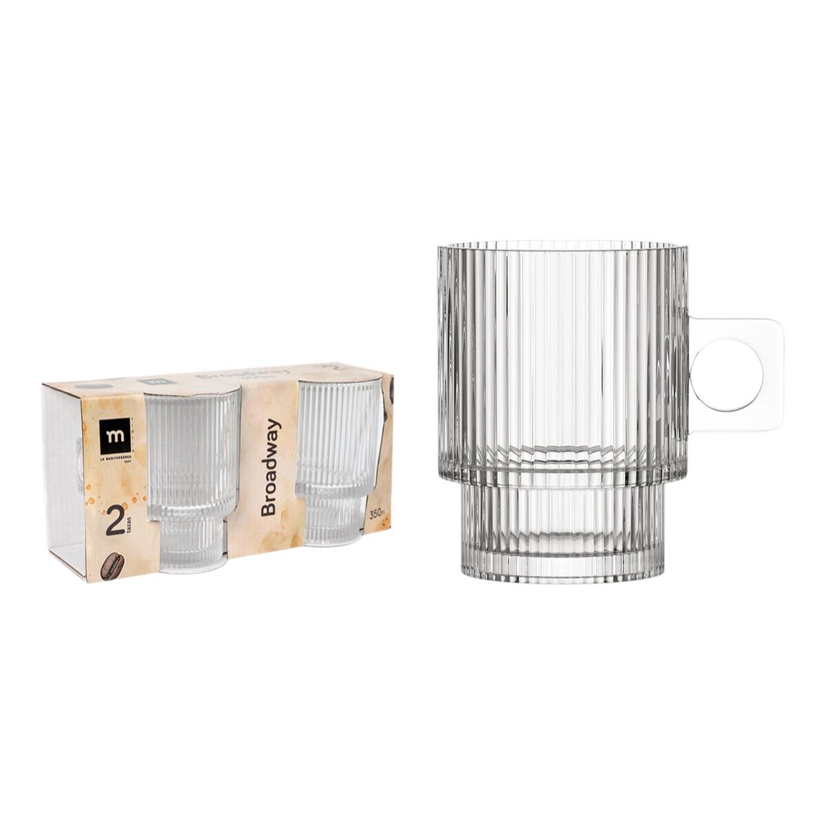 Set di 2 Tazze Mug La Mediterránea Broadway 18 Unità (2 Pezzi) - Image 3