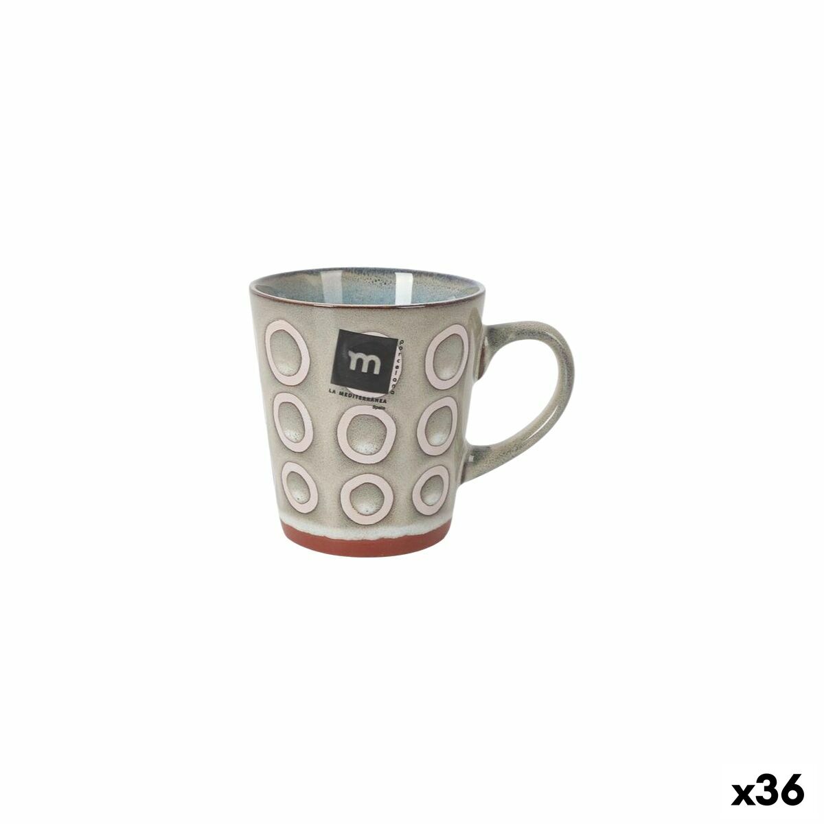Tazza Mug La Mediterránea Almudena Grigio 200 ml (36 Unità)