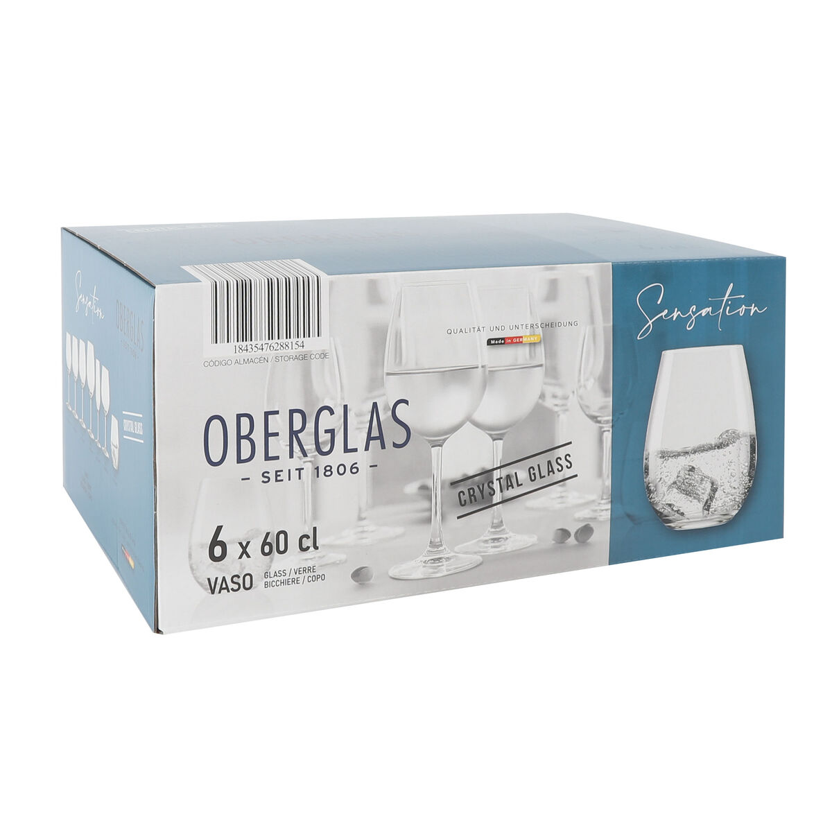 Bicchiere di acqua Inde Sensation 600 ml 6 Pezzi