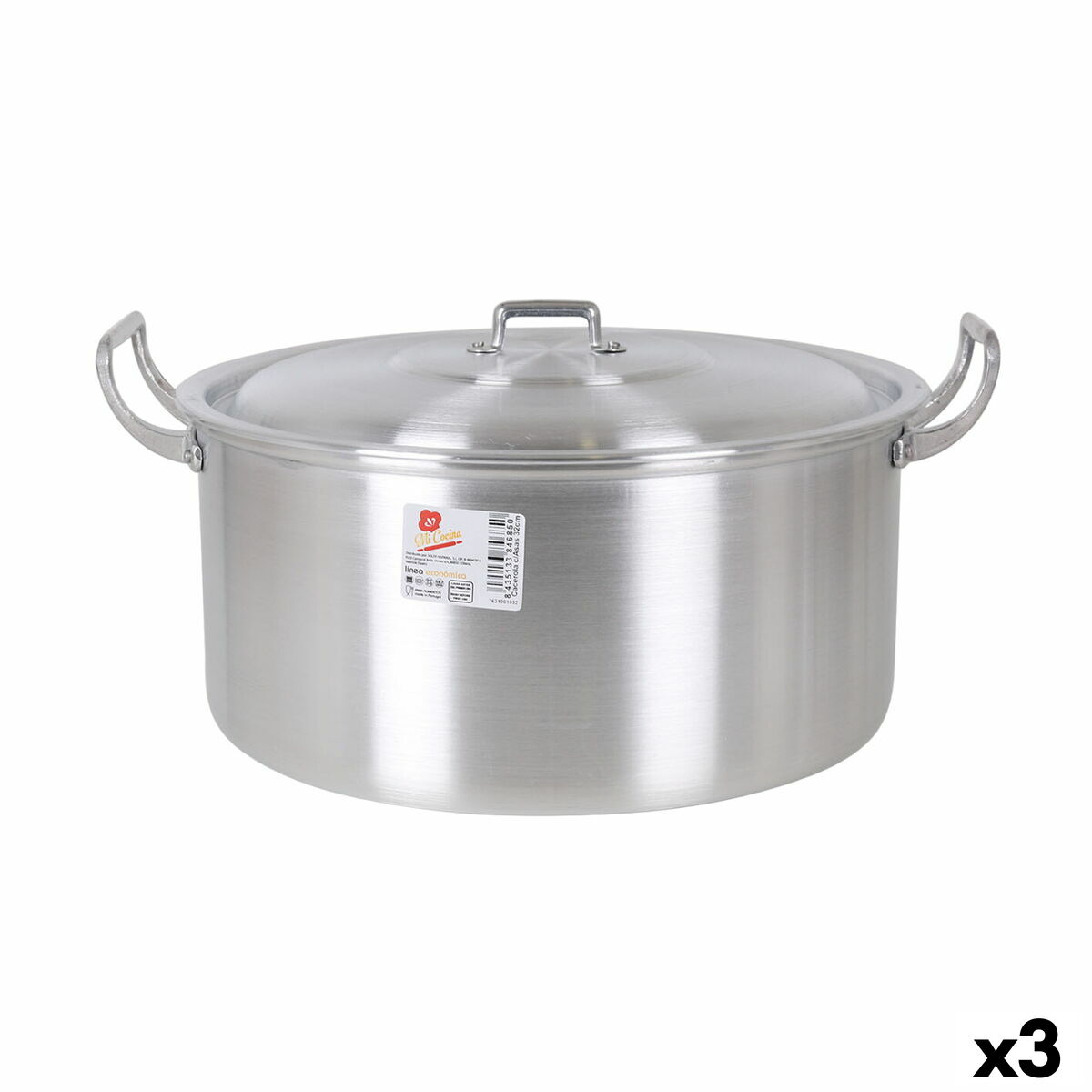 Casseruola con coperchio 41 x 33 x 19 cm (3 Unità)