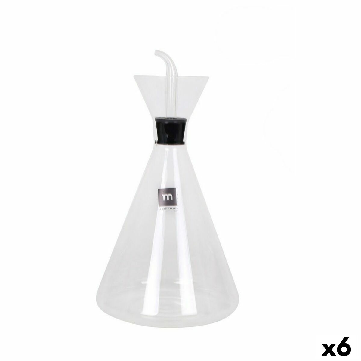 Oliera La Mediterránea Iraia Trasparente Vetro Borosilicato 1 L (6 Unità)