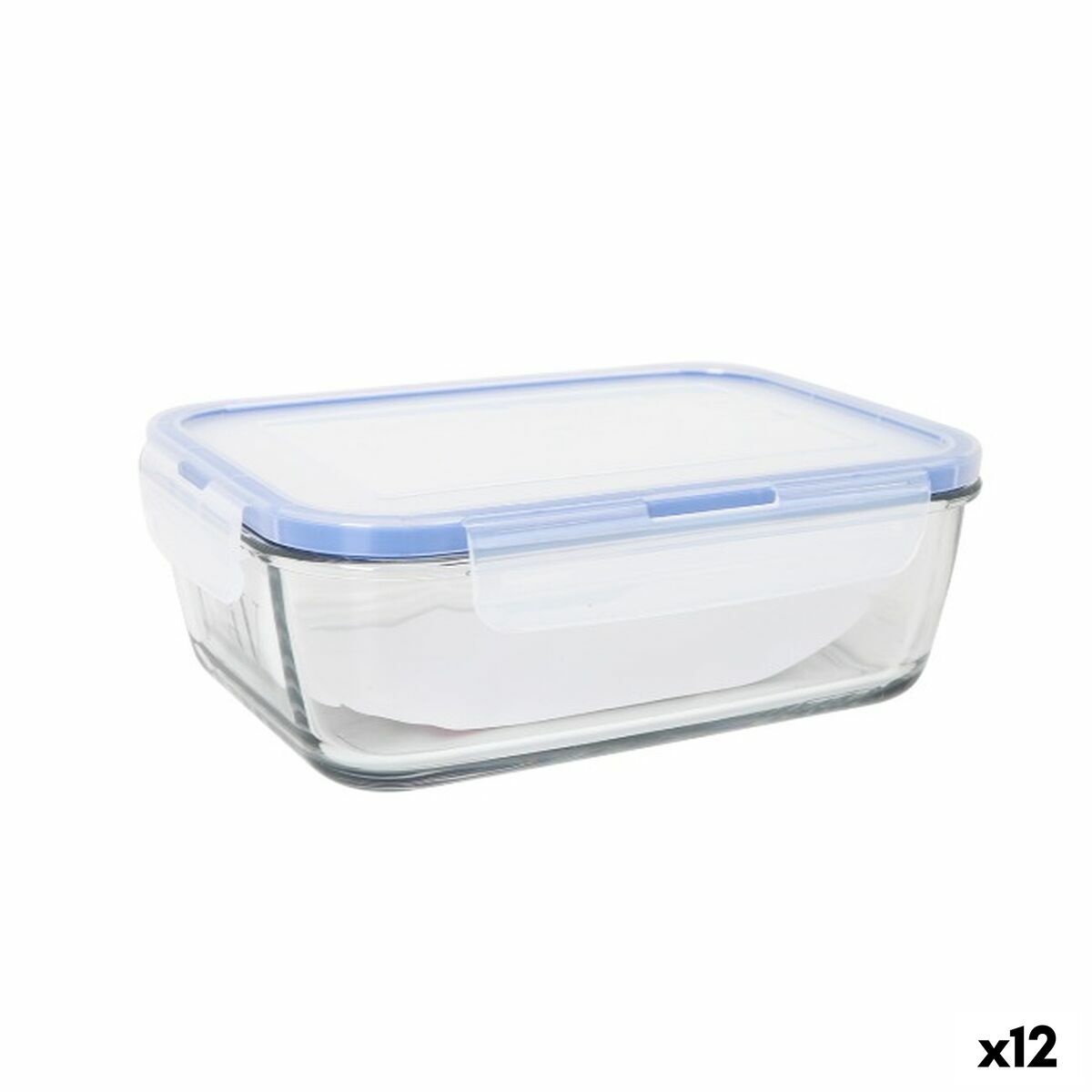 Porta pranzo Ermetico LAV Grigio Trasparente 1,2 L (12 Unità)
