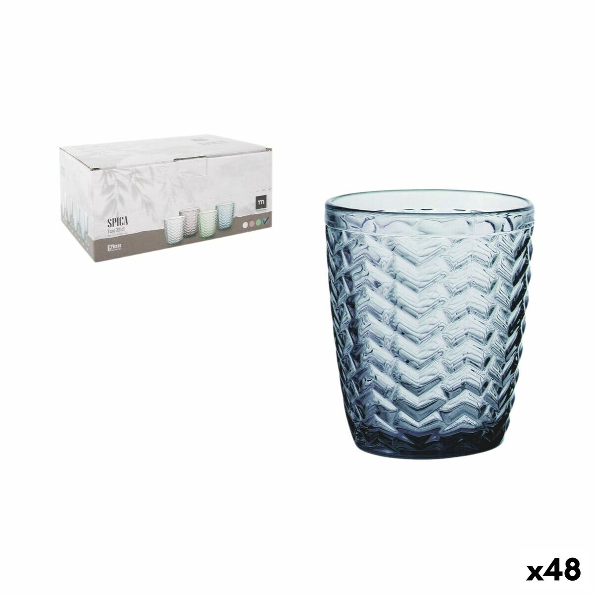 Bicchiere di acqua La Mediterránea Spica Azzurro (48 Unità)