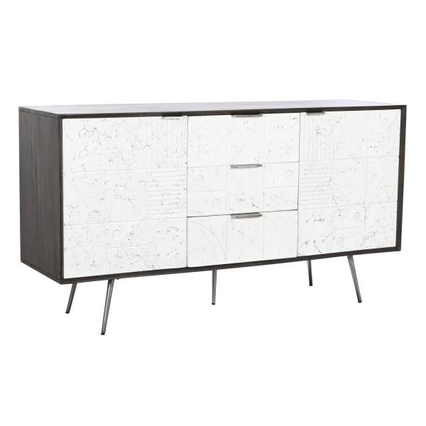 Credenza DKD Home Decor Bianco Marrone scuro Legno di mango 150 x 43 x 80 cm