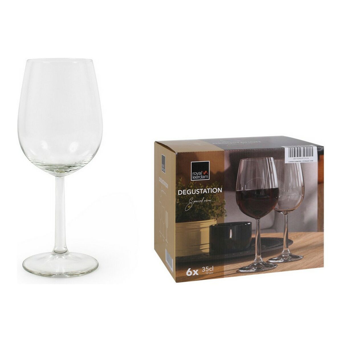 Set di calici da vino Royal Leerdam Degustation 350 ml 6 Pezzi (6 Unità)
