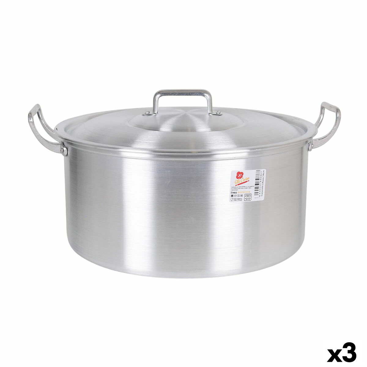 Casseruola con coperchio 43 x 36 x 16 cm (3 Unità)