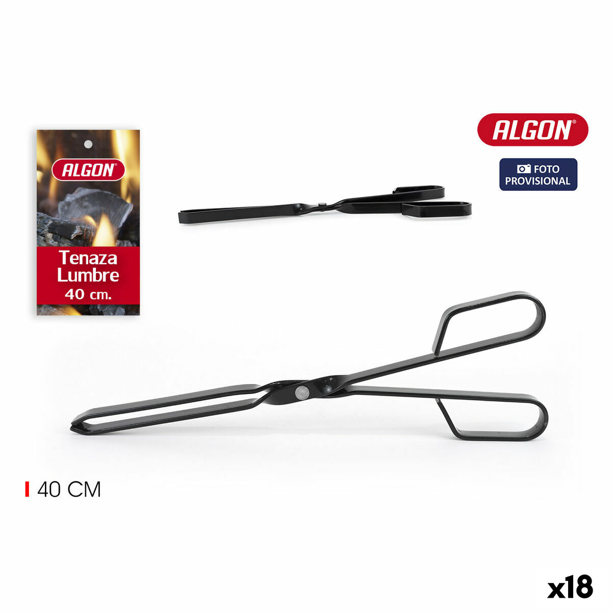 Pinze per Barbecue Algon 40 x 10 x 1,6 cm Barbecue