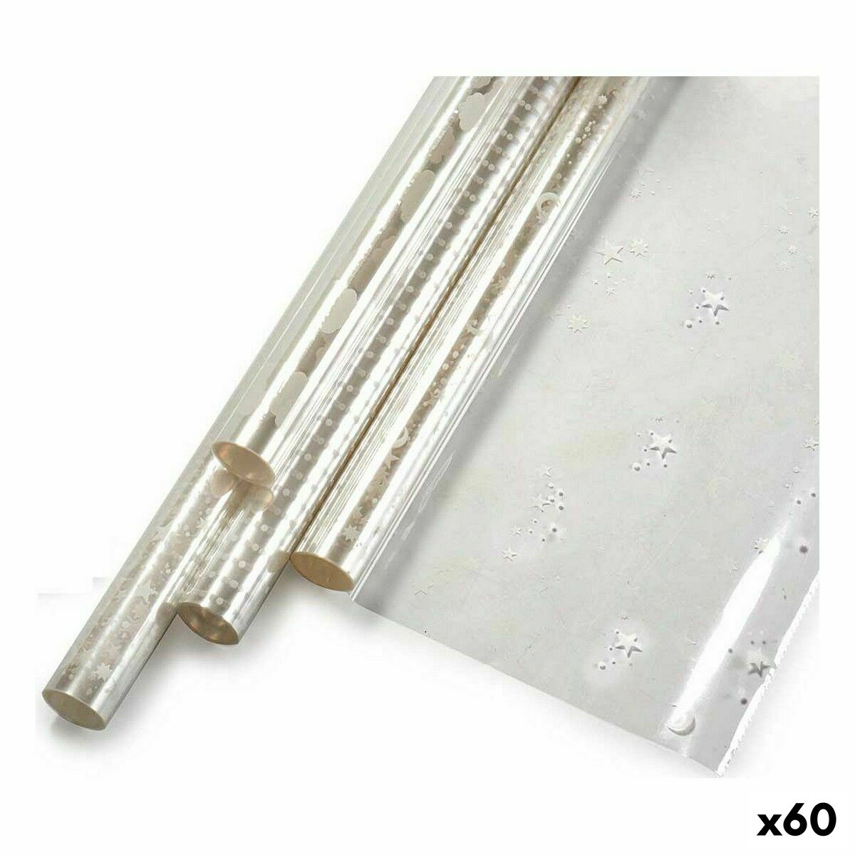 Carta Regalo Bianco Trasparente 70 x 500 cm Stampa (60 Unità)