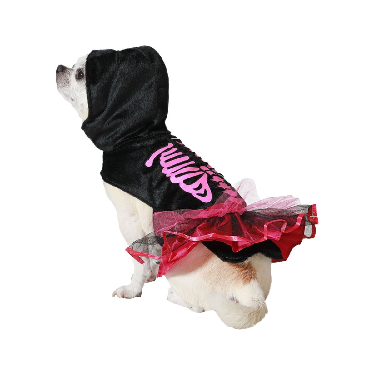 Costume per Cane Rosa Scheletro Taglia:M