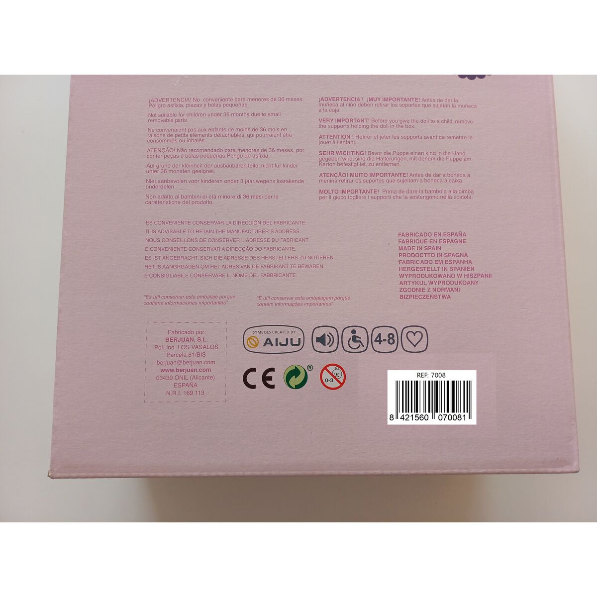 Bambolotto Neonato Berjuan 7008-24 38 cm - Image 4