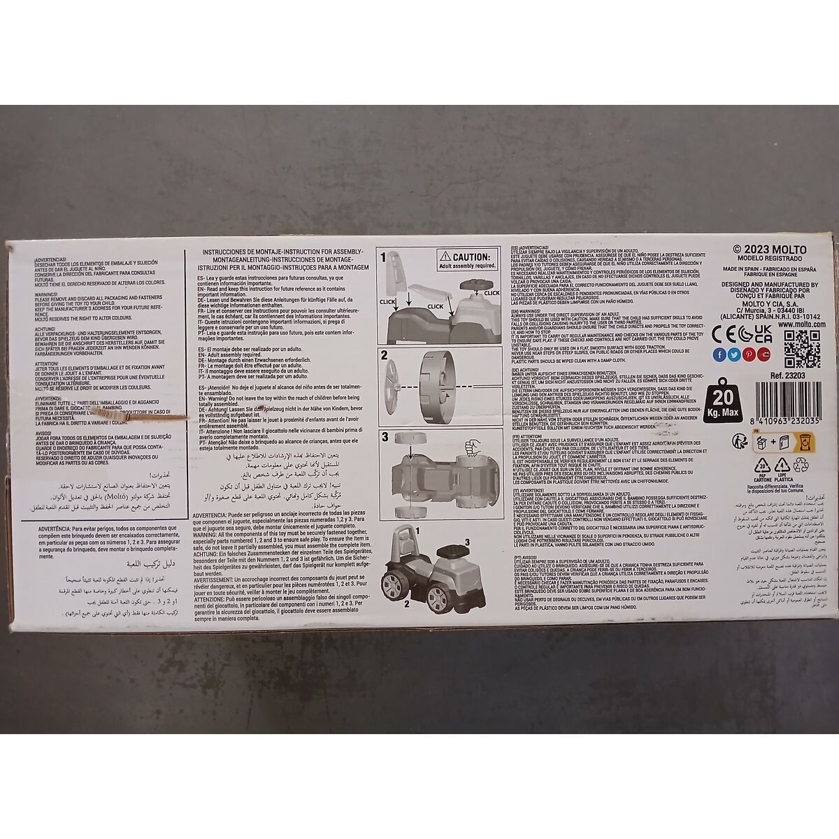 Cavalcabili Moltó 3x1 Wheels & Blocks Giallo 89 cm 10 Pezzi - Image 6